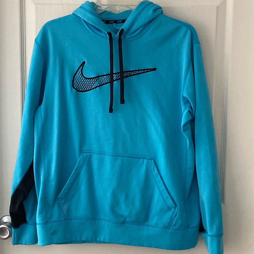 Nike Therma-Fit Hoodie Pullover Size M Blue Black
